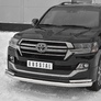 Защита переднего бампера d76 секции-d42 уголки RUSSTAL Toyota Land Cruiser 200 Executive (2018-2021)