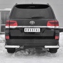 Защита заднего бампера уголки d76 секции RUSSTAL Toyota Land Cruiser 200 Executive (2018-2021)