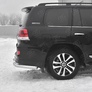 Защита заднего бампера уголки d76 секции RUSSTAL Toyota Land Cruiser 200 Executive (2018-2021)