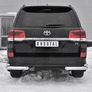 Защита заднего бампера уголки d76 секции-d42 секции RUSSTAL Toyota Land Cruiser 200 Executive (2018-2021)