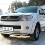 Защита переднего бампера d63х63 дуга RUSSTAL Toyota Hilux (2009-2014)
