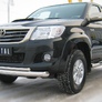 Защита переднего бампера d76х42 дуга RUSSTAL Toyota Hilux (2009-2014)