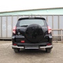 Защита заднего бампера уголки d57+d42 двойные Toyota RAV4 L (2009-2012)