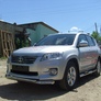 Защита переднего бампера d76+d57 двойная Toyota RAV4 (2010-2013)