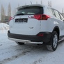 Защита заднего бампера d57+d57 двойная радиусная Toyota RAV4 (2013-2015)