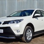 Пороги труба d63 вариант 1 RUSSTAL Toyota RAV4 (2013-2015)