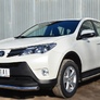 Пороги труба d63 вариант 2 RUSSTAL Toyota RAV4 (2013-2015)