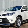 Пороги труба d63 вариант 3 RUSSTAL Toyota RAV4 (2013-2015)