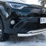 Защита переднего бампера d63 секции d42 дуга RUSSTAL Toyota RAV4 (2015-2019)