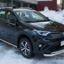 Защита переднего бампера d63 секции d42 дуга RUSSTAL Toyota RAV4 (2015-2019)