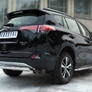 Защита заднего бампера d75х42 дуга RUSSTAL Toyota RAV4 (2015-2019)
