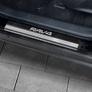Накладки на пороги карбон с надписью RUSSTAL для Toyota RAV4 (2019-2025)