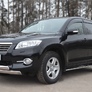Пороги труба d75х42 овал с проступью RUSSTAL Toyota RAV4 (2010-2012)