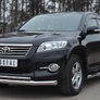 Защита переднего бампера d76 секции d42 дуга RUSSTAL Toyota RAV4 (2010-2012)