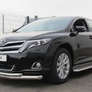 Защита переднего бампера d76+d57 двойная Toyota Venza (2012-2016)