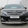 Защита переднего бампера d76+d57 двойная Toyota Venza (2012-2016)