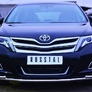 Защита переднего бампера d42 секции d42 уголки RUSSTAL Toyota Venza (2013-2016)