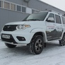 Защита переднего бампера d57+d57 двойная UAZ Патриот (2014-2021)