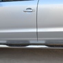 Пороги труба d76 с накладкой вариант 1 RUSSTAL Volkswagen Amarok (2009-2015)