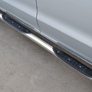 Пороги труба d76 с накладкой вариант 1 RUSSTAL Volkswagen Amarok (2009-2015)