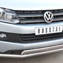 Защита переднего бампера d63 секции 75х42 дуга RUSSTAL Volkswagen Amarok (2009-2015)