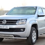 Защита переднего бампера d63 секции 75х42 дуга RUSSTAL Volkswagen Amarok (2009-2015)