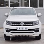 Защита переднего бампера d63 дуга-d63 секции+клыки RUSSTAL Volkswagen Amarok (2016-2023)