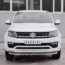 Защита переднего бампера d63 секция-d63 уголки+d42 зубы RUSSTAL Volkswagen Amarok (2016-2023)