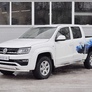 Защита переднего бампера d63 секция-75х42 дуга RUSSTAL Volkswagen Amarok (2016-2023)