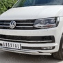 Защита переднего бампера d42 секция-d42 секция RUSSTAL Volkswagen Multivan Caravella Transporter T6 (короткая база) (2016-2020)