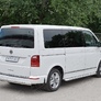 Защита заднего бампера d75х42 дуга RUSSTAL Volkswagen Multivan Caravella Transporter T6 (короткая база) (2016-2020)