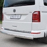 Защита заднего бампера d75х42 дуга RUSSTAL Volkswagen Multivan Caravella Transporter T6 (короткая база) (2016-2020)