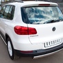 Защита заднего бампера d75х42 овал RUSSTAL Volkswagen Tiguan Track & Field (2011-2016)