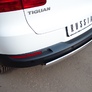 Защита заднего бампера d75х42 овал RUSSTAL Volkswagen Tiguan Track & Field (2011-2016)