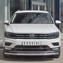 Защита переднего бампера d63 секции RUSSTAL Volkswagen Tiguan (кроме Off Road) (2017-2020)