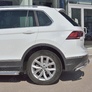 Защита заднего бампера d42/d42/d42 уголки RUSSTAL Volkswagen Tiguan (кроме Off Road) (2017-2020)