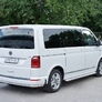 Защита заднего бампера d42 секция RUSSTAL Volkswagen Caravella Transporter T6 (длинная база) (2016-2020)