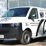Пороги труба d63 вариант 2 (левый) RUSSTAL Volkswagen Multivan/ Caravelle (2010-2015)