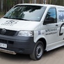 Защита переднего бампера d63х42 дуга RUSSTAL Volkswagen Transporter kasten (2003-2009)