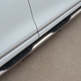 Пороги труба d76 с накладками вариант 1 RUSSTAL Volkswagen Touareg (2010-2013)