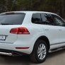 Пороги труба d76 с накладками вариант 1 RUSSTAL Volkswagen Touareg (2010-2013)