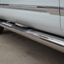 Пороги труба d76 с накладками вариант 3 RUSSTAL Volkswagen Touareg (2010-2013)