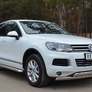 Защита переднего бампера d75х42/75х42 овалы дуга RUSSTAL Volkswagen Touareg (2010-2013)