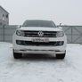 Защита переднего бампера d76+d57 двойная Volkswagen Amarok (2013-2016)