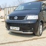 Защита переднего бампера d57+d57 двойная Volkswagen Multivan (2003-2009)