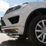 Защита переднего бампера d63 секции d42 дуга RUSSTAL Volkswagen Touareg (2014-2019)