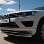 Защита переднего бампера d63 секции RUSSTAL Volkswagen Touareg (2014-2019)