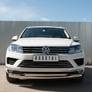 Защита переднего бампера d75х42 дуга d75х42 дуга RUSSTAL Volkswagen Touareg (2014-2019)