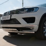 Защита переднего бампера d75х42 дуга d75х42 дуга RUSSTAL Volkswagen Touareg (2014-2019)