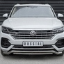 Защита переднего бампера d63 волна-d42 дуга RUSSTAL Volkswagen Touareg (not 2.0 TSI) (2018-2024)